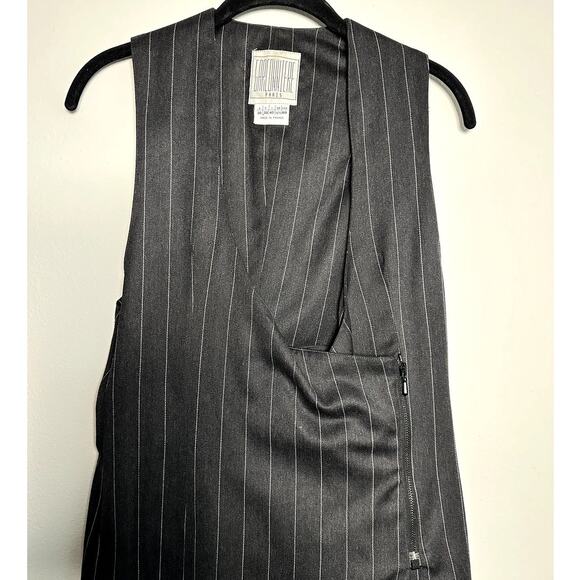 Gar Couture Paris Vintage 90s Black Wrap Short Mini Dress Women's Small - Picture 4 of 10